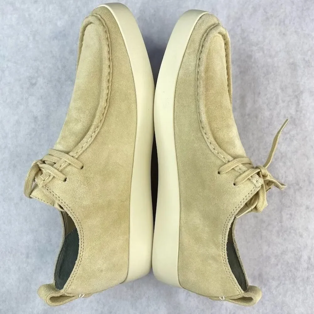 Everlane Suede Leather Shoe Mens Size 7 Beige The Desert Shoe Lace Up Wallabee